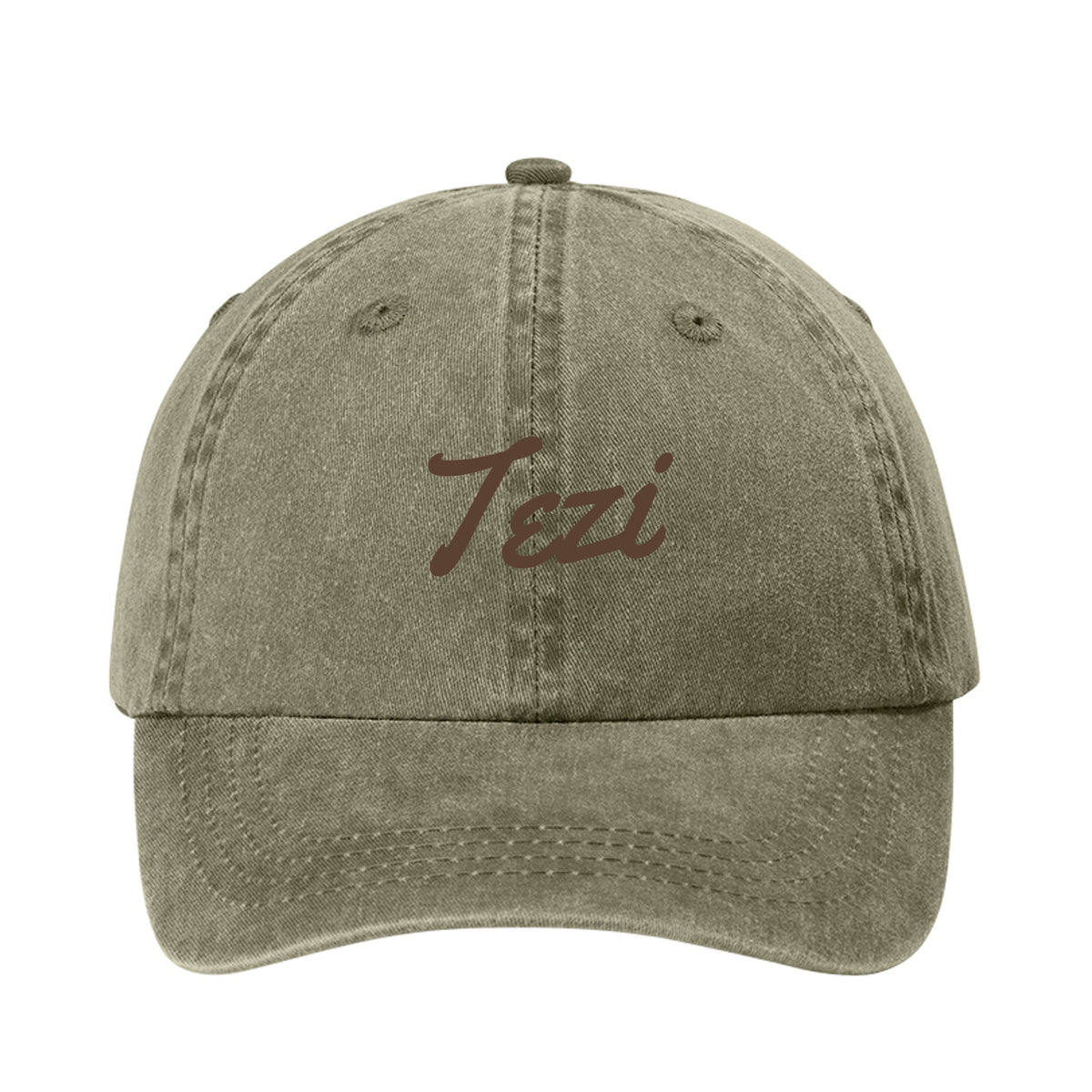 Tezi Script Dad Hat in Khaki