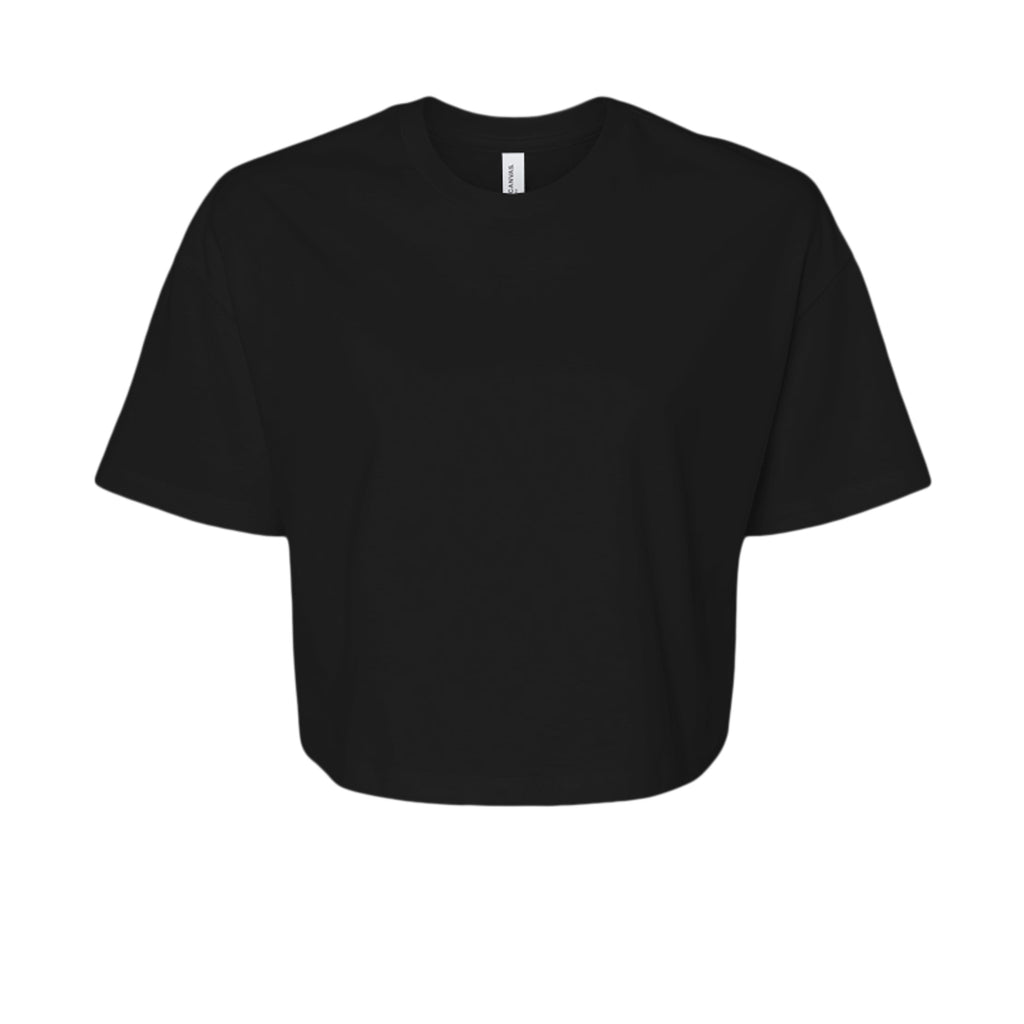 Tezi Essential Crop Tee in Black, alternate view