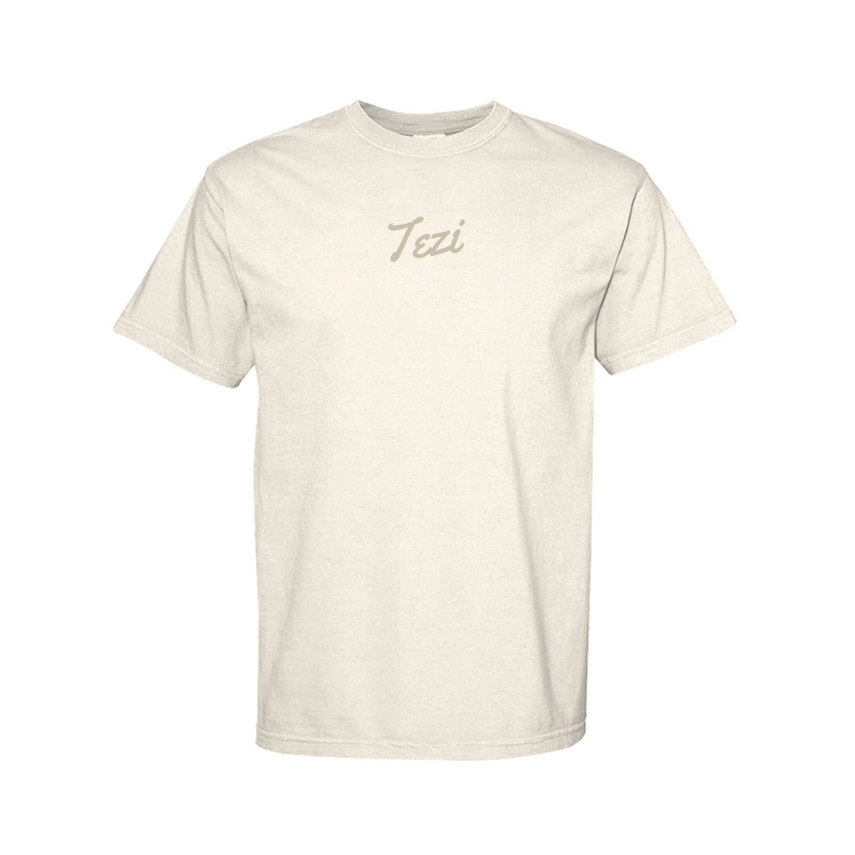 Tezi Classic Script Tee in Ivory