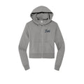 Tezi Mini Script Women's Zip Hoodie in Light Heather Grey
