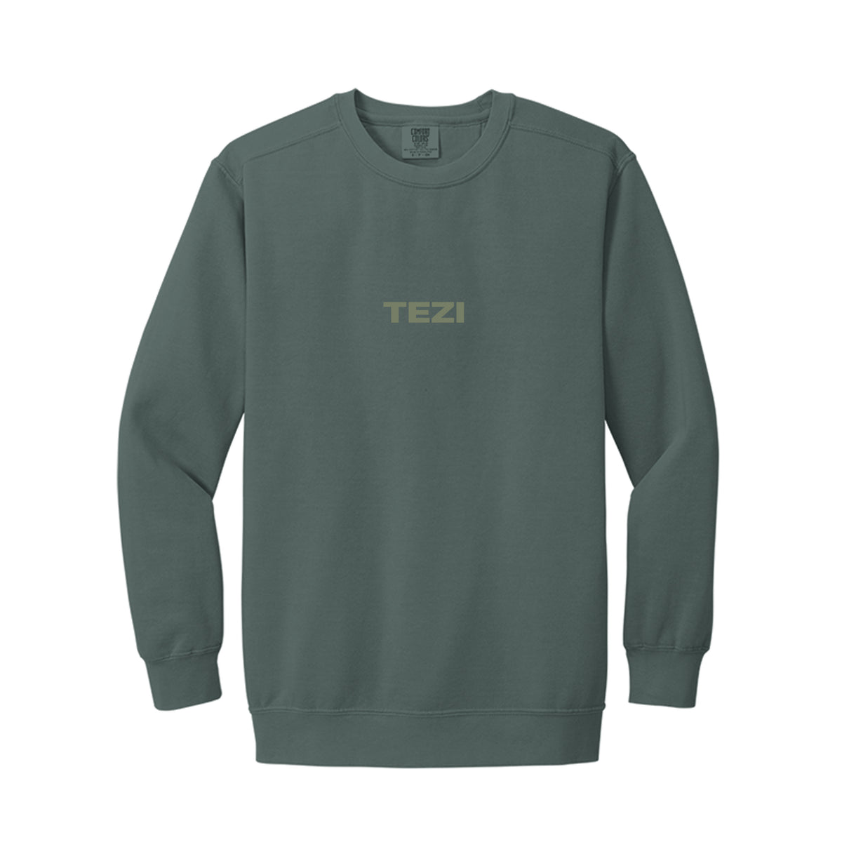 Tezi Tonal Spruce Crewneck in Blue Spruce